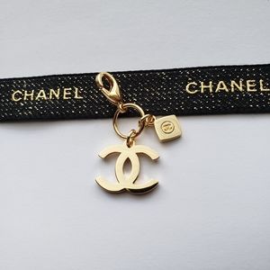 Authentic CHANEL CC Holiday Double Charm Pendant
